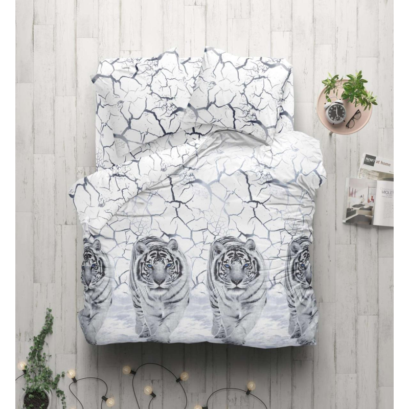 Комплект постільної білизни Тіротекс бязь Тигр Сімейний