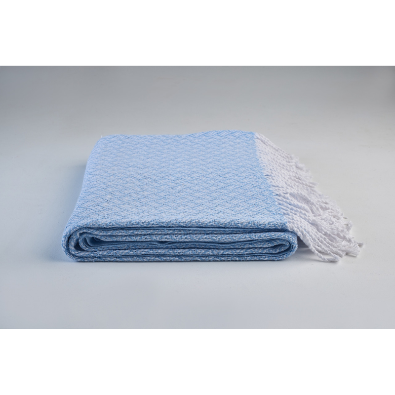 Плед, Покривало «Lanavitta Оскар» 140*200 см Блакитний