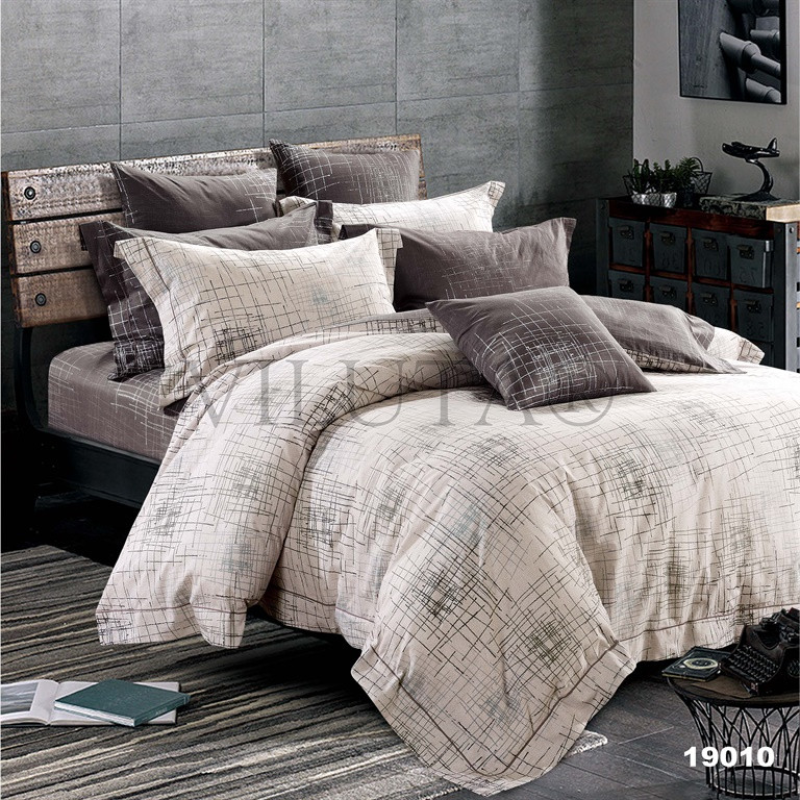 Комплект постільної білизни ранфорс 19010 Двоспальний