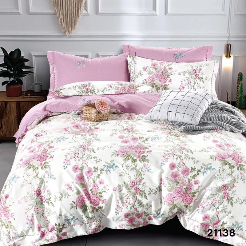 Комплект постільної білизни ранфорс 21138